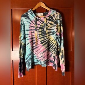 Vintage Havana Women’s Tie Dye Sweater Knit Hoodie Size Large